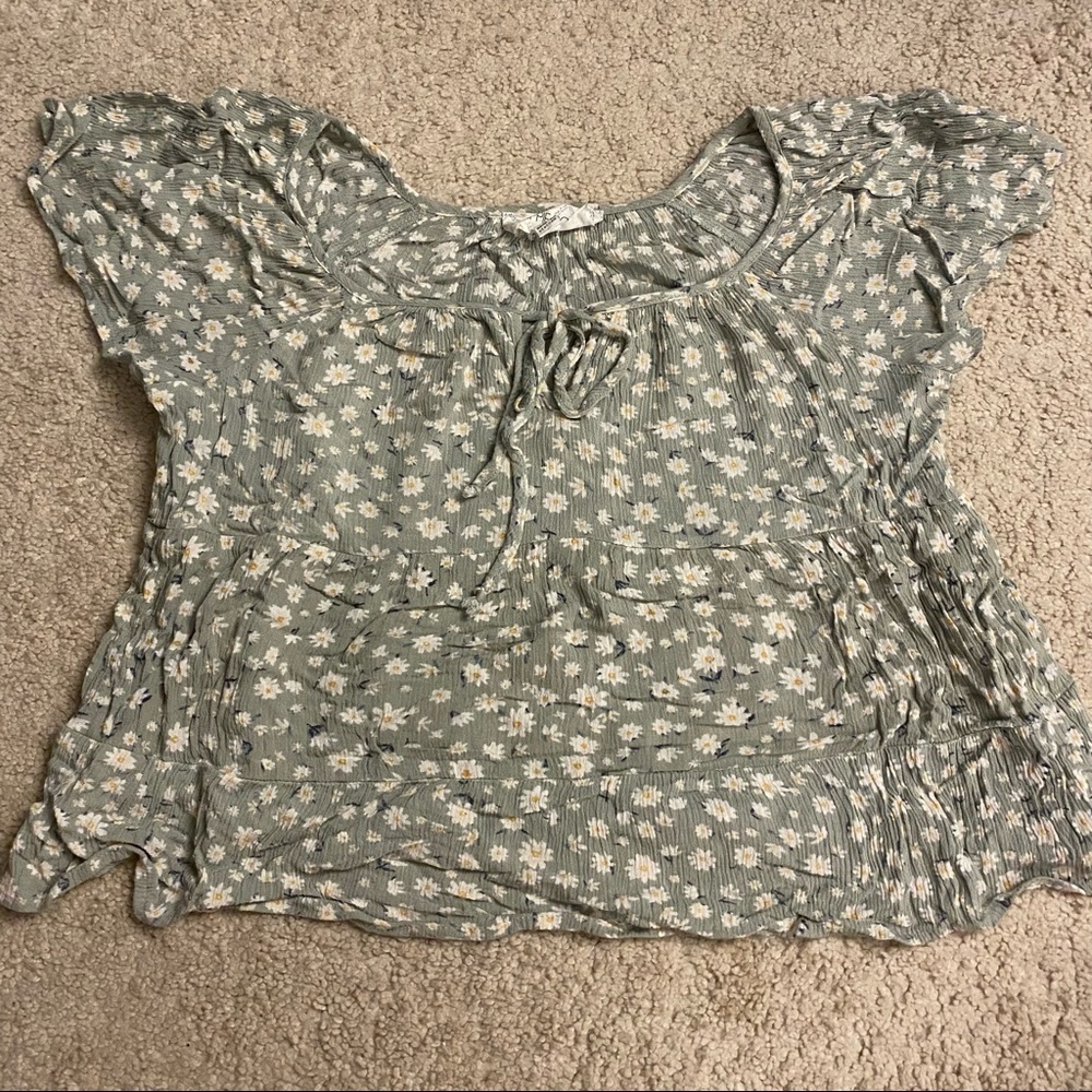 Hippie Rose Daisy Floral‎ Top